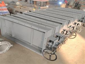 手动矩形烟道挡板阀-百叶阀-烟道通风蝶阀